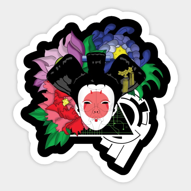 Ghost In The Shell Geisha Sticker by Dori